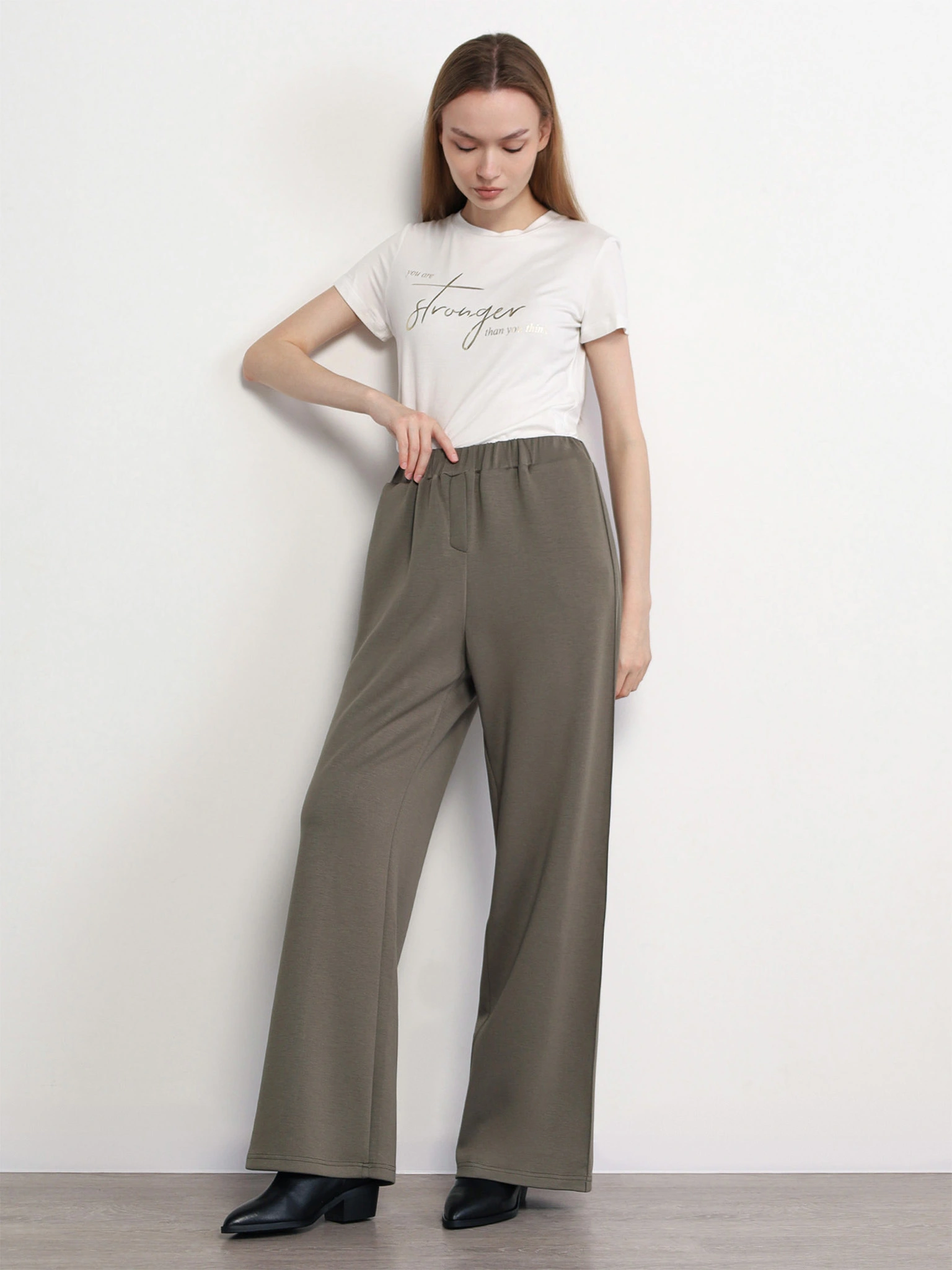 Футболка из смесовой вискозы с надписью